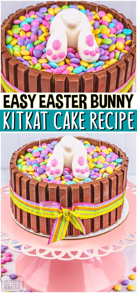 Easter Bunny Desserts, Easter Themed Cakes, Easter Desserts Cake, Bunny Desserts, Easter Cake Easy, Easter Cake Decorating, Easter Basket Cake, Chocolate Easter Cake, Easter Sewing