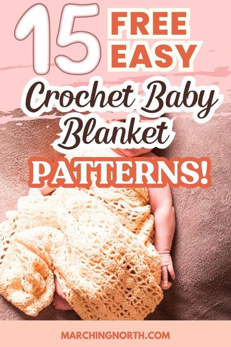 Check out this list of 15 free and easy crochet baby blanket patterns that are perfect for beginners and beyond!.#CrochetBlanketLove #HandmadeHappiness #CozyCrafting #YarnObsessed #DIYBlanketGoals Quick And Easy Baby Blanket Crochet Free, Baby Boy Blanket Crochet Pattern Free, Baby Blankets Crochet Free Pattern, Easy Crochet Baby Blanket For Beginners, Simple Crochet Baby Blanket Free Pattern, Fast Crochet Baby Blanket, Free Baby Blanket Crochet Patterns Easy, Easy Free Crochet Patterns For Beginners, Quick Crochet Baby Blanket Free Pattern