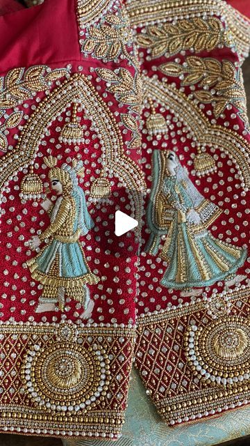 Whatsapp Call, Bridal Blouse, Bridal Blouse Designs, Beautiful Bride, Blouse Designs, Hand Embroidered, Boutique, Quick Saves, Design