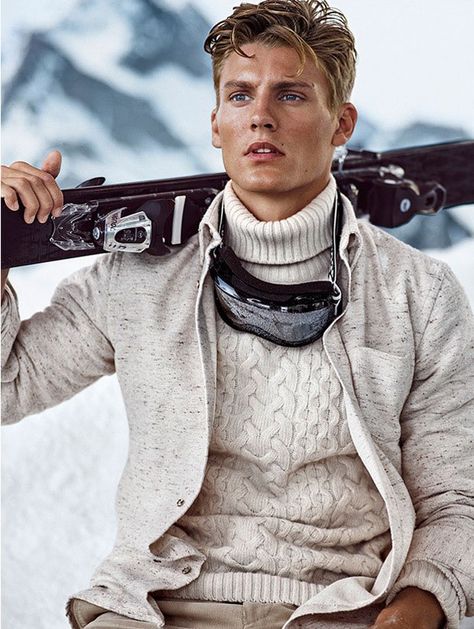 Mikkel Jensen by Hunter & Gatti for the Massimo Dutti’s Apres Ski limited collection Fall Winter 2015 Campaign Ski Party Outfit, Ski Fashion Men, Ski Outfit Men, Apres Ski Men, Mode Au Ski, Apres Ski Outfit, Apres Ski Outfits, Ski Party, Apres Ski Style