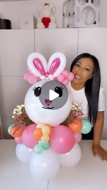 Corina Rodriguez on Instagram: "Easter Bunny Balloon tutorial 🐰#easterbunny" Balloon Bunny, Bunny Balloon, Bunny Tutorial, February 22, Easter Bunny, Shower Ideas, Balloons, Easter, Shower