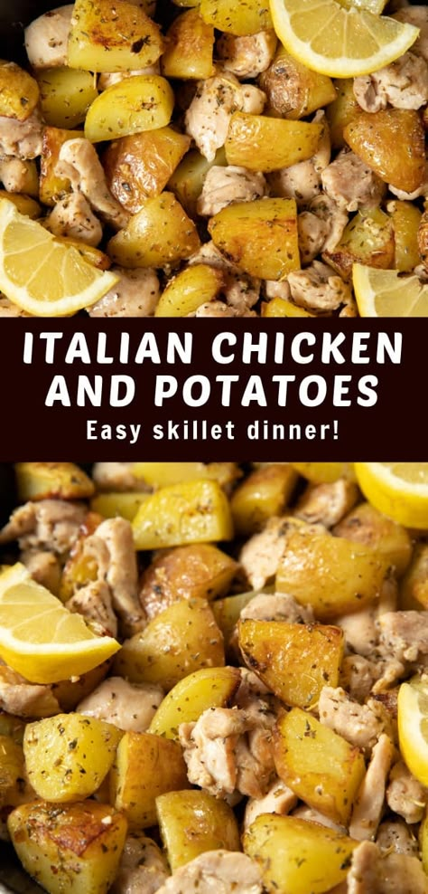 Dairy Free Chicken And Potatoes, Chicken And Potatoes One Pan, Red Potato Chicken Recipes, Gluten Free Chicken And Potato Recipes, Chicken Potato Skillet Recipes, Healthy Meals With Potatoes, Italian Chicken And Potatoes, Chicken And Potatoes Skillet, Germany Recipes