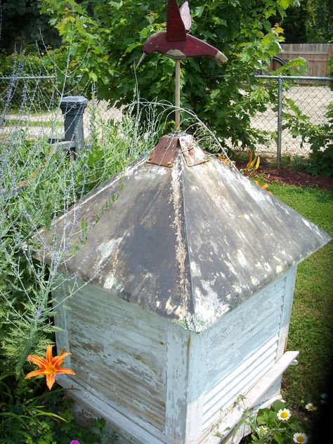 old cupola in the garden Cupola In Garden, Cupola Ideas, Ranch Garden, Williamsburg Christmas, Antique Architectural Salvage, Potager Garden, Cottage Gardens, Well Pump, Outdoor Landscaping