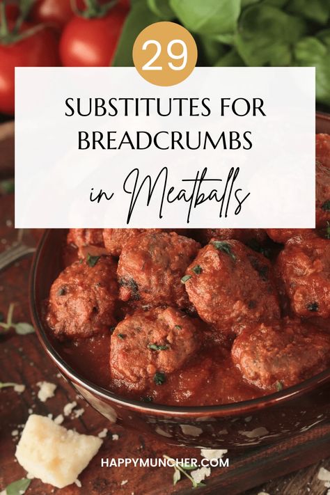 29 Substitutes for Breadcrumbs in Meatballs | Happy Muncher Meatball Recipe Without Breadcrumbs, Dairy Free Meatballs, Substitute For Bread Crumbs, Moist Meatballs, Rice Cake Snacks, Gluten Free Meatballs, Meatballs And Rice, Flaxseed Meal, Bread Substitute