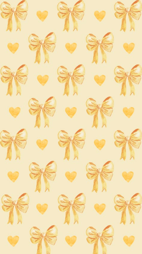 Cute Yellow Pictures, Yellow Animated Wallpaper, Ipad Wallpaper Yellow Aesthetic, Yellow Bow Wallpaper, Yellow Coquette Wallpaper, Yellow Bow Aesthetic, Ipad Wallpaper Aesthetic Yellow, Yellow Christmas Wallpaper, Yellow Homescreen Wallpaper