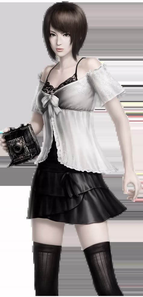 Fatal Frame Misaki, Fatal Frame Characters, Horror Game Female Protagonist Fashion, Spacehey Profile, Fatal Frame Outfit, Horror Female, Tomie Cosplay, Horror Protagonist, Project Zero