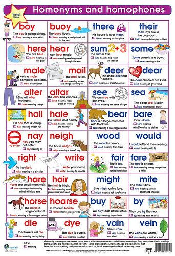 Homonyms and Homophones | attanatta | Flickr English Homophones, English Poster, English Tips, Esl Teaching, Anchor Chart, English Language Learning, English Writing, Language Teaching, English Vocabulary Words