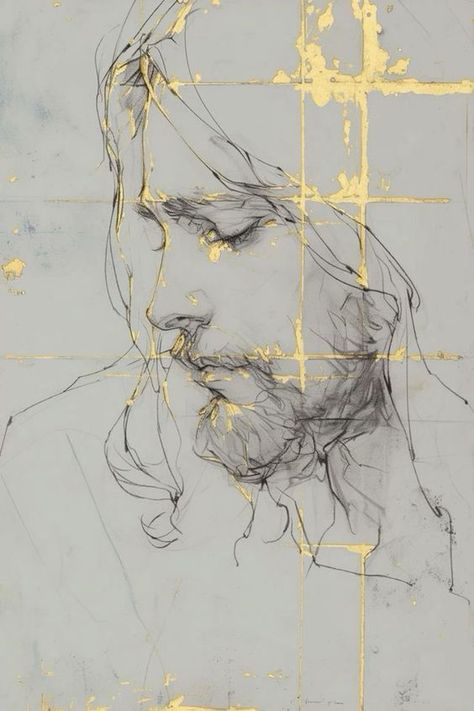 Jesus Sketch, Mother Maria, Jesus Art Drawing, Jesus Drawings, Jesus Artwork, Pictures Of Christ, Jesus Christ Artwork, Art Templates, Jesus Christ Art