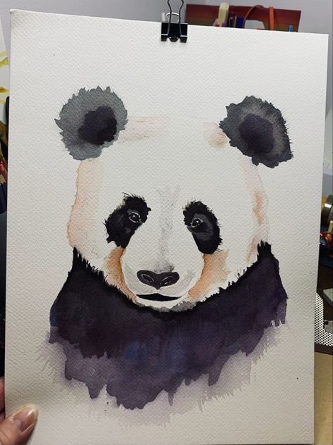 Unique Animal Tattoos, Panda Bear Art, Panda Watercolor, Watercolour Animals, Cute Tattoo Ideas, Animal Nail Art, Bear Watercolor, Learn Watercolor Painting, Drawings Of Animals