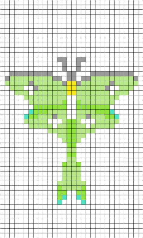 Luna Moth Kandi Pattern Easy Kandi, Rave Light, Kandi Mask, Number Beads, Kandi Kid, Kandi Ideas, Kandi Cuff, Pattern Maker, Kandi Patterns