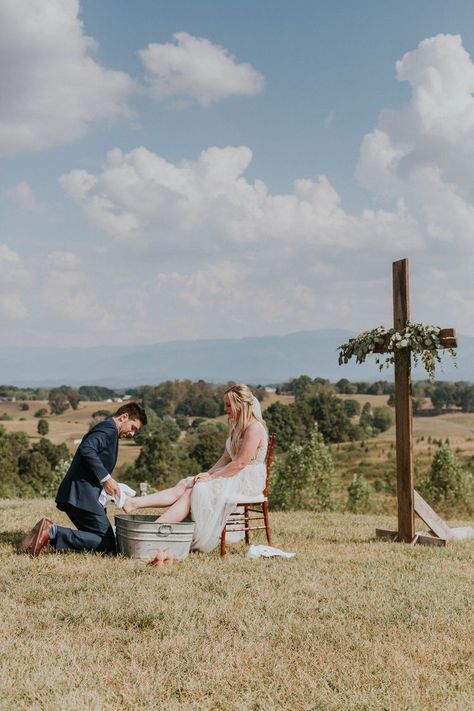 Feet Washing Ceremony, Wedding Ceremony Christian, Greenville Tennessee, Godly Wedding, Christ Centered Wedding, Christ Centered Relationship, Christian Wedding Ceremony, Tennessee Knoxville, Pinterest Jewelry