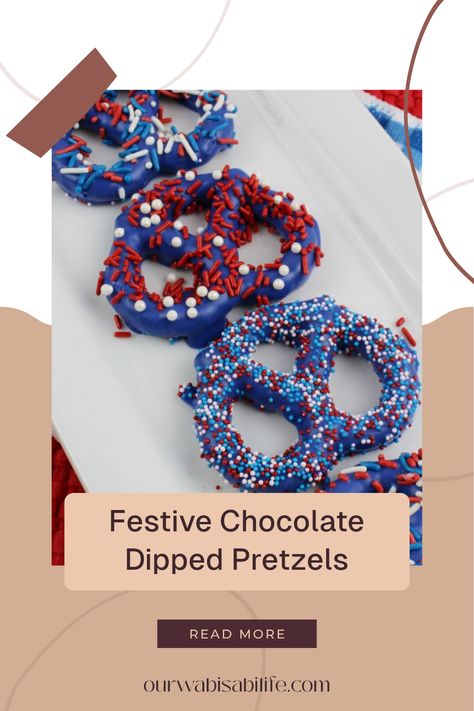 Looking for a fun and festive treat for your gathering? These chocolate-covered patriotic pretzels are perfect for picnics, backyard barbecues, and holiday celebrations! Not only are they a crowd-pleaser, but they are also simple to make, providing a delightful activity for kids and adults alike. Simply dip the pretzels in melts of red, white, and blue, let them chill, and serve them at your next event. Enjoy these sweet snacks during your patriotic parties or gatherings to impress your guests with a fun homemade dessert! Patriotic Pretzels, Pretzels Dessert, Pretzels Chocolate, Pretzel Desserts, Dipped Pretzels, Chocolate Dipped Pretzels, Chocolate Festival, Homemade Dessert, Pretzel Dip