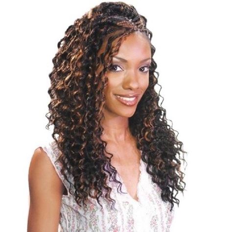 FreeTress Synthetic Hair Crochet Braids Deep Twist 22". Color 30. 2-pack bundle. Synthetic 100% Kanekalon. Stock photo color shown is TP 1B/30.  Actual item is 30 which is a rich bronze brown color. Crochet braids are a great protective hair style.  New in package.  #Hair extensions #Crochet braids #Synthetic Freetress Deep Twist, African American Braided Hairstyles, Braids Blonde, Braids Extensions, Cabello Afro Natural, Twist Curls, African American Braids, Hair Crochet, Crochet Braid Styles