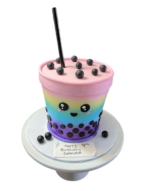 #boba #birthday #birthdaycake #celabration #cake #cakeidea #birthdayideas #bobatea #birthdaydecor #food #dessert #filter #happybirthday #9thbirthday #lopezcakes 8th Birthday Cakes For Girls, Boba Cake, Boba Birthday, Woodland Fairy Birthday Party, Summer Birthday Cake, 9th Birthday Cake, 14th Birthday Cakes, Fairy Birthday Party, Childrens Birthday Cakes