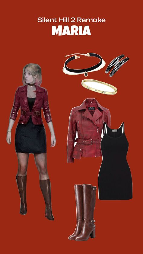 Halloween Outfit Idea! Maria from Silent Hill 2 Remake #silenthill2 #silenthill #remake #maria #halloweencostume #halloween #outfitinspo #outfitinspiration Maria Silent Hill Cosplay, Silent Hill Outfit, Silent Hill Maria, Silent Hill Cosplay, Maria Silent Hill, Silent Hill 2 Remake, Casual Everyday Outfits, Silent Hill 2, Silent Hill