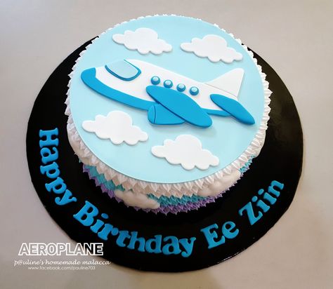 Aeroplane #paulineshomemademalacca Aeroplane Birthday Cake, Aeroplane Cake Design, Pilot Birthday Cake, Birthday Cake Airplane, Airplane Cake Ideas, Aeroplane Cake, Planes Birthday Cake, Travel Cakes, Plane Cake