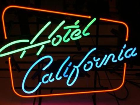 Can You Picture The Missing Lyrics To Hotel California? American Wedding Frank Ocean, California Tattoo, Beer Pub, Hotel California, The Eagles, American Wedding, Pub Bar, Neon Light Signs, Beer Bar