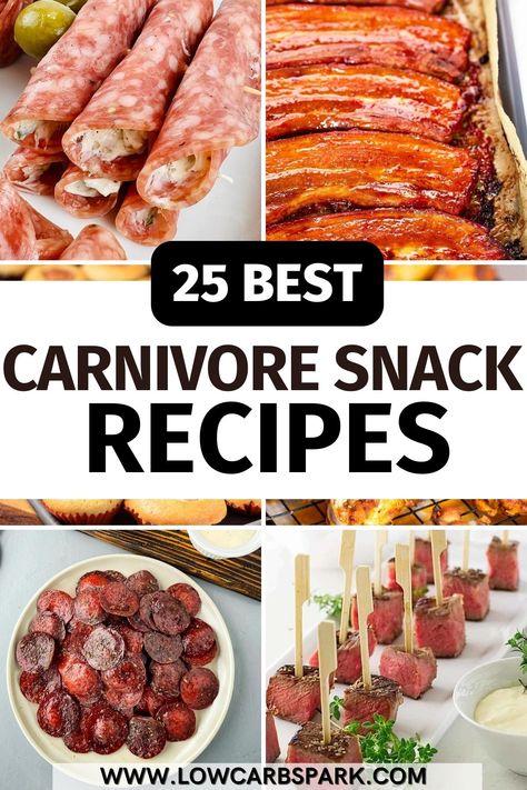 These 25 carnivore snack recipes are seriously amazing! They're super easy to make with simple ingredients, and the end result? Deliciousness overload! So, if you want some quick carnivore snack recipes, these ones are perfect for satisfying those meat cravings without any complicated cooking steps. Worth trying! Carnivore Diet Recipes Sides, Carnivore Diet Lunch On The Go, Animal Based Carnivore, Meat Snack Ideas, Carnivor Diet Appetizers, Healthy Meat Snacks, Carnivore Camping Meals, Carnivore Picnic Ideas, Carnivore Work Lunch