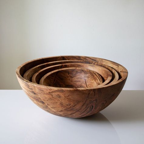 Maple Bowls - Large Organic Forms, Unique Vases, Nesting Bowls, Large Baskets, Handcrafted Ceramics, Centerpiece Bowl, Pottery Making, Green Kitchen, Mixing Bowls