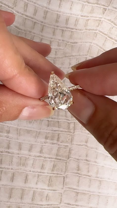 Pear Shaped Diamond Engagement Rings, Pretty Engagement Rings, Dream Wedding Ring, Pear Diamond Rings, Mark Broumand, Pear Cut Engagement Rings, Marquise Diamond Ring, Pear Shaped Engagement Rings, Dream Engagement