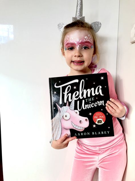 Handmade bookweek costume of Thelma The Unicorn #thelmatheunicorn #thelma #bookweek #bookweek2019 #girlscostume #girls #costume Thelma The Unicorn Costume Book Week, Pig The Pug Costume, Thelma Costume, Pig The Pug Costume Book Week, Thelma The Unicorn Costume, Thelma The Unicorn, Pig The Pug, Pug Costume, Unicorn Pig