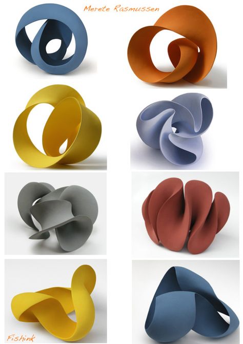 Merete Rasmussen, Sculptures Céramiques, Paper Stuff, Paper Model, Color Paper, Pottery Sculpture, Sculpture Installation, Ceramic Vases, Clay Sculpture