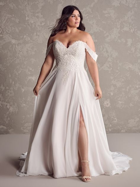 Ethereal Wedding Dress Plus Size, A Line Wedding Dress Plus Size, Viking Bride, Floral Shoot, Wedding Gatsby, Curvy Wedding, Rebecca Ingram, Blossom Wedding, Plus Wedding Dresses