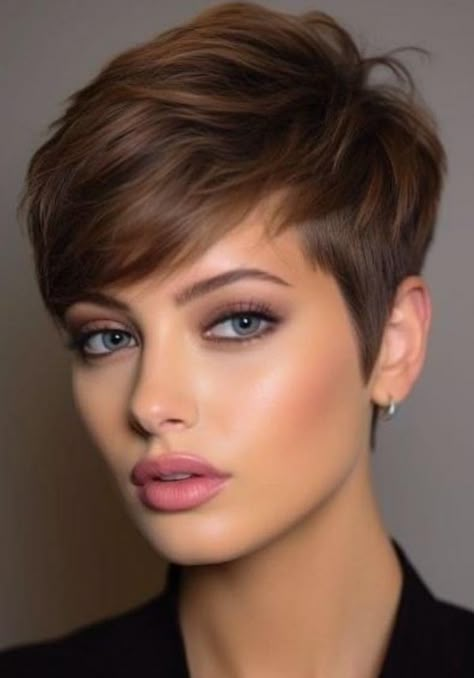 Nothingbutpixies Haircut For Square Face, Square Face Hairstyles, Short Hair Pixie Cuts, Short Sassy Hair, Super Short Hair, Square Face, Edgy Short Hair, Short Choppy Hair, Sassy Hair