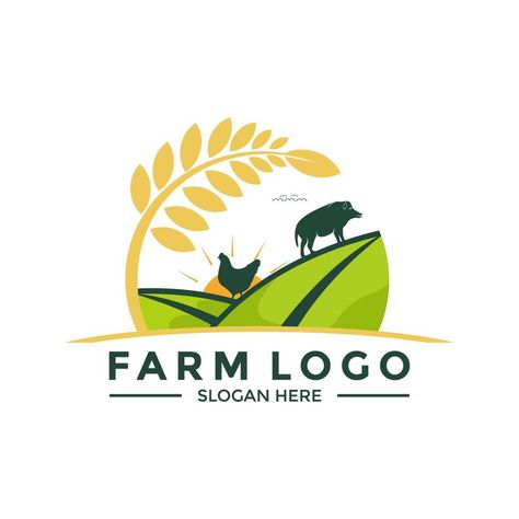 Livestock Logo Design, Logistics Design, Farm Logo Design, Plant Logos, Logo Branding Design, Logo Icon Design, Farm Logo, Animal Icon, Vector Logo Design