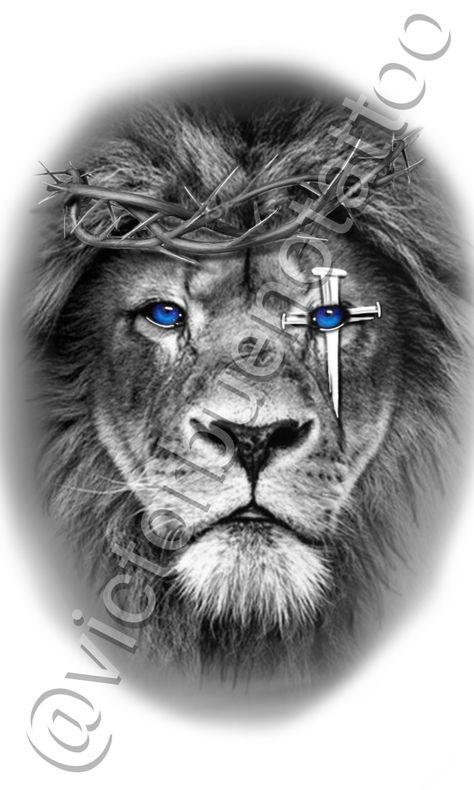 Lion Thorn Crown Tattoo, Lion With Thorn Crown Tattoo, Lion With Crown Of Thorns Tattoo, Lion Crown Of Thorns Tattoo, Lion With Crown Of Thorns, Freyja Tattoo, Crown Neck Tattoo, Tattoo Lions, Lion Chest Tattoo