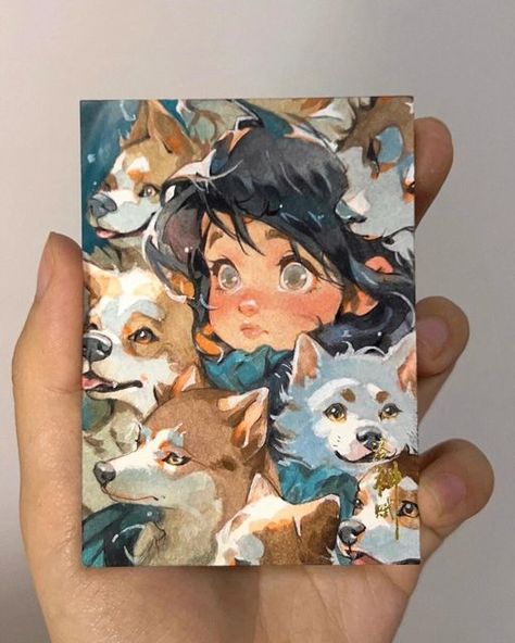 Lots Of Puppies, Watercolor Dog Portrait, Small Canvas Art, Dot Art Painting, Watercolor Art Lessons, Watercolor Dog, Watercolor Sketch, Watercolor Animals, Girly Art