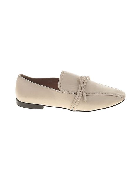 Linea Paolo Flats Size: 5 1/2 Shoes - used. No Fabric Content, Solid | Linea Paolo Flats: Ivory Solid Shoes - Size 5 1/2