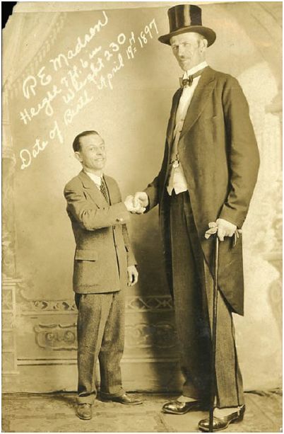 Human Giant, Lillie Langtry, Nephilim Giants, Giant People, Human Oddities, Gay History, Vintage Couples, Tall People, Two Men