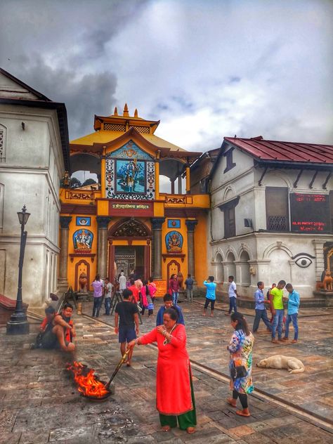 Pashupatinath Temple in Kathmandu Nepal. Pasupati Nath Temple Nepal, Kathmandu Aesthetic, Pashupatinath Temple, Childhood Photography, Nepal Art, Nepal Travel, Kathmandu Nepal, Book Art Diy, Travel List