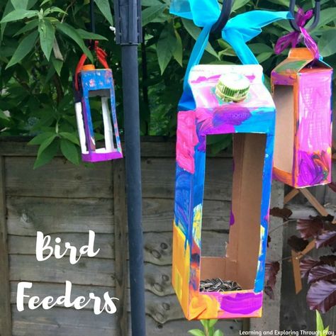 Recycled Crafts Kids Preschool, Sustainability Activities, Diy Sensory Board, Recycling Activities, Leaf Confetti, Recycled Crafts Kids, Bird Feeding Station, Creative Area, Tuff Tray