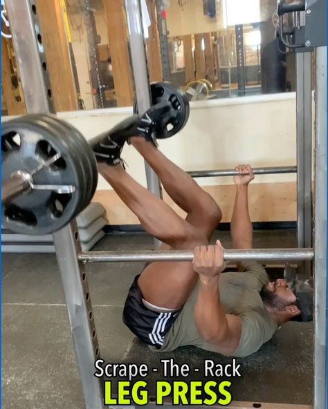 Lee Boyce on Instagram: “When you don't have a leg press, OR a smith machine, things need to get a bit innovative. I've found that using a squat cage the same way…” Diy Smith Machine, Diy Gym, Leg Exercises, Smith Machine, Leg Press, Gym Time, Legs Day, Leg Workout, Row Machine