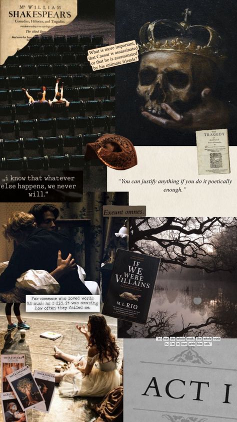 if we were villains collage, oliver and james, crime, shakespeare, macbeth, dark academy, quotes, theatre, book, booktok, thriller If We Were Villains Oliver, Macbeth Quotes, If We Were Villains, Dark Academia Books, Shakespeare Macbeth, College Student Hacks, Yearbook Pages, Dark Academy, Villain Quote