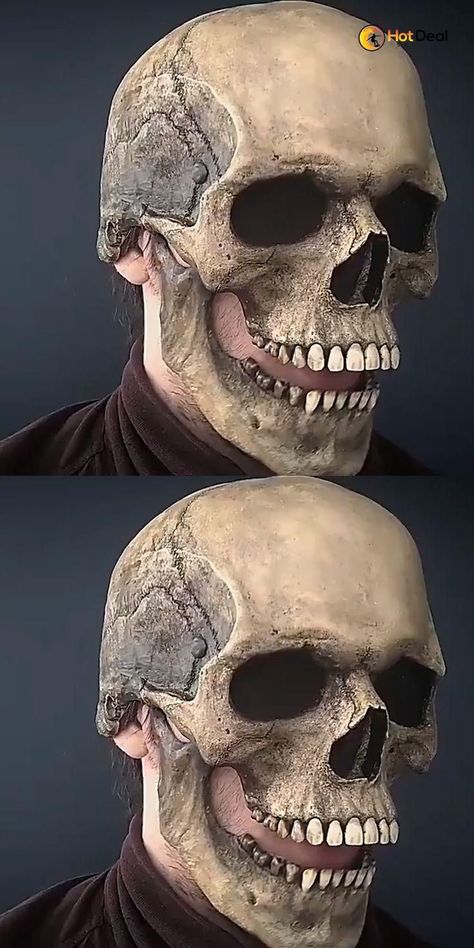 Full Head Skull Mask/Helmet with Movable Jaw [Video] [Video] | Halloween decorations, Halloween, Halloween promotions Human Skull Mask, Halloween Promotions, Cats Halloween, Head Skull, Halloween Props Diy, Halloween Cats, Unique Halloween Costumes, Gothic Gifts, Skull Mask