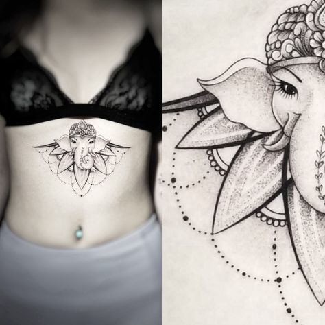 Artist: Damien....Instagram: damienart....Shop: My Tattoo, Huntington Beach, Ca #tattoo #tattoos #elephant #mandala #sternumtattoo #elephanttattoo #mandalatattoo #girlytattoo #tats #girlswithink #inkedgirls #girlswithtattoos Geometric Pattern Tattoo, Elephant Mandala Tattoo, Ca Tattoo, Tattoos Elephant, Mandala Elephant Tattoo, Pattern Tattoos, Art Inspired Tattoos, Tattoos Meaning, Elephant Mandala