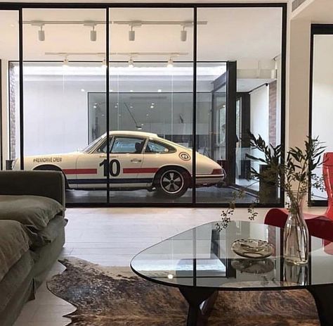 Garage Design Interior, Architecture Renovation, Luxury Garage, Garage Interior, Home Goals, Glass Walls, Garage Design, Garage House, Dream Garage