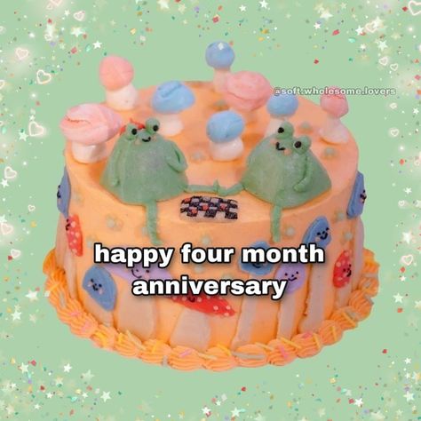 wholesome meme account 🥰 on Instagram: “(tag someone) for those of you asking for 4 month anniversary 🥺 i’m going to be making more !! 💖 - - - - - - - - - - - - - - #wholesome…” Happy Anniversary Wholesome, Happy Four Months Anniversary, Happy 4 Months Boyfriend, Happy Three Months Anniversary, 4month Anniversary, 4 Months Anniversary For Boyfriend, Happy 1 Month Anniversary Boyfriend, Happy 2 Months Boyfriend, Happy 4 Months Anniversary