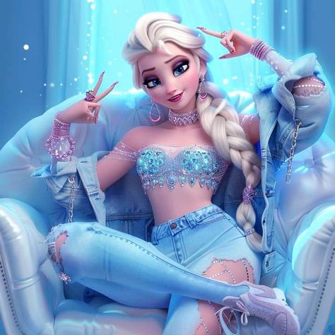 Disney Princess Fan Art Modern, Elsa Pics, Disney Princess Elsa Frozen, Elsa Disney Princess, Elsa Wallpaper, Realistic Disney Princess, Dark Disney Princess, Elsa Photos, Baby Shoes Diy Pattern