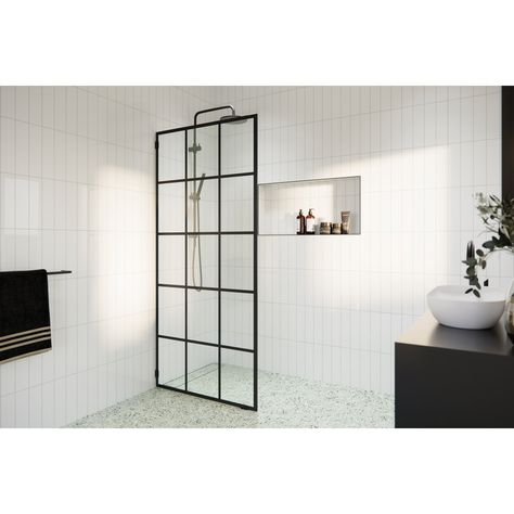 Shower Glass Panel, Shower Door Glass, Shower Screens, Shower Panel, Leaner Mirror, Hall Bathroom, Frameless Shower Doors, French Silk, Frameless Shower