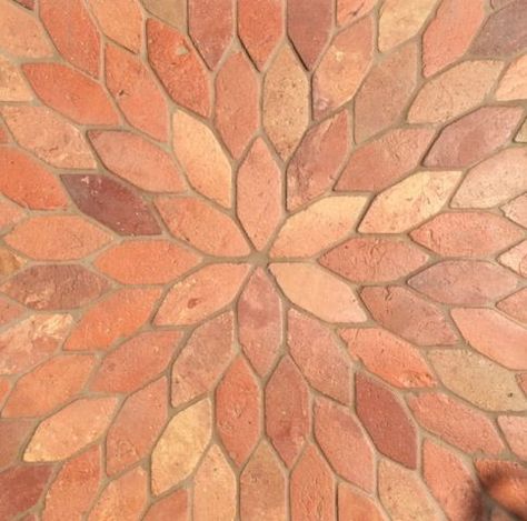 Terra Cotta Mosaic, Terra Cotta Tile Floors, Adobe Bathroom, Talavera Tile Kitchen, Terra Cotta Flooring, Terra Cotta Floors, Prairie Modern, Spanish Style Tile, Terracotta Tile Floor