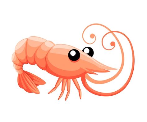 Cute shrimp. cartoon animal character de... | Premium Vector #Freepik #vector #shrimp-cartoon #lobster #shrimp #seafood Shrimp Drawing, Shrimp Cartoon, Character Design Vector, Cute Shrimp, Animal Character Design, Ocean Illustration, Animal Character, Drawing Cartoon, Illustration Style