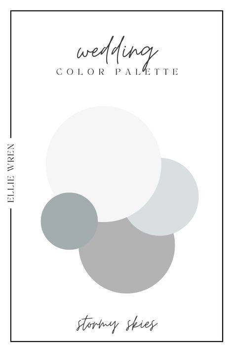 Wedding Color Palette Gray, Slate Wedding Colors, Light Gray Color Palette, Slate Wedding, Silver Color Palette, Colour Palate, Gray Wedding Colors, Stormy Skies, Grey Wedding Invitations