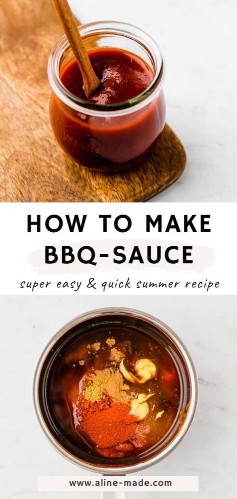 Vegan Bbq Sauce Recipe, Bbq Sauce Recipes, Vegan Bbq Sauce, Homemade Barbecue Sauce Recipe, Easy Bbq Sauce, Bbq Sauce Homemade Easy, Honey Barbecue Sauce, Bbq Sauce Ingredients, Homemade Bbq Sauce Recipe