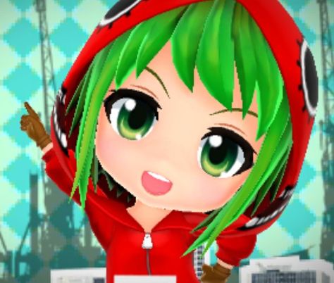 Gumi - Project Mirai (Screenshot by Me (~￣³￣)~ ) Gumi Project Diva, Project Mirai, Project Sekai, Hatsune Miku, Vocaloid, Green, Anime, Pins