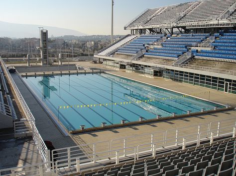 Athens Olympic Pool by Smudgeboy, via Flickr Swimming Pool Dimensions, Olympic Divers, Pool Dimensions, Olympic Size Swimming Pool, Olympic Pool, Lap Pool Designs, Swimming Pool Size, Diving Boards, Outside Pool