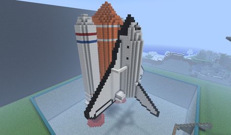 Ship In Minecraft, Minecraft Rocket, Minecraft No Mods, Ship Minecraft, Computer Minecraft, Minecraft Heads, Make A Rocket, Minecraft Modern City, Build A Rocket